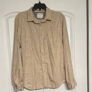 Denim & Flower Tan Casual Button-Down Shirt